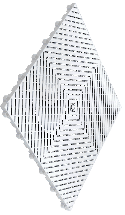 Comparisons chart showing METRIC modular flooring versus concrete coatings, including installation, cracks, chemicals, waiting time, modification, cleanliness, peeling, and portability.